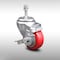 Service Caster 3 Inch SS Red Polyurethane Swivel 10mm Threaded Stem Caster with Brake SCC SCC-SSTS20S314-PPUB-RED-TLB-M1015 - alternate 1